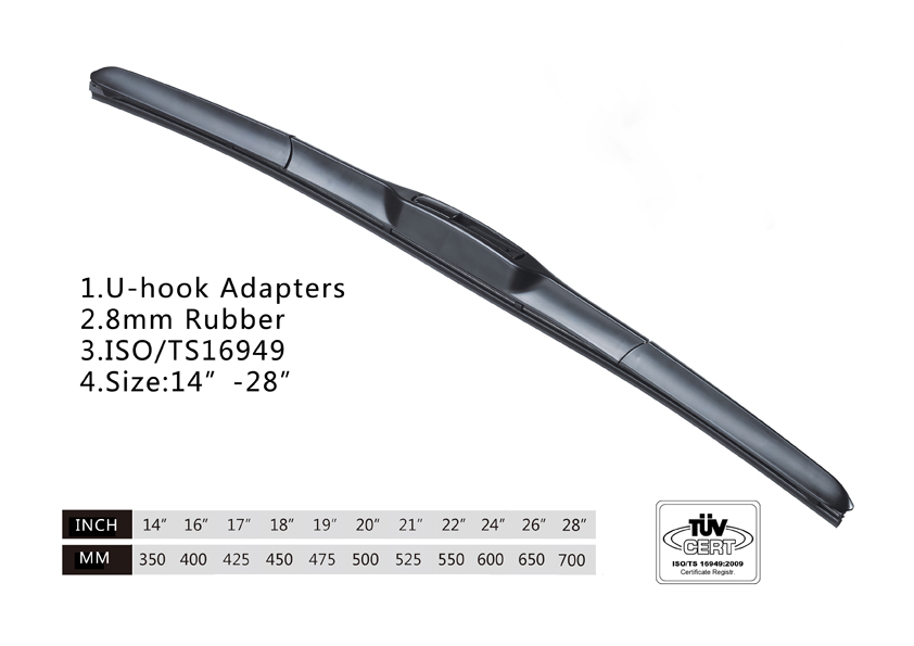 Features and advantages of hybrid wiper blade - TOPEX