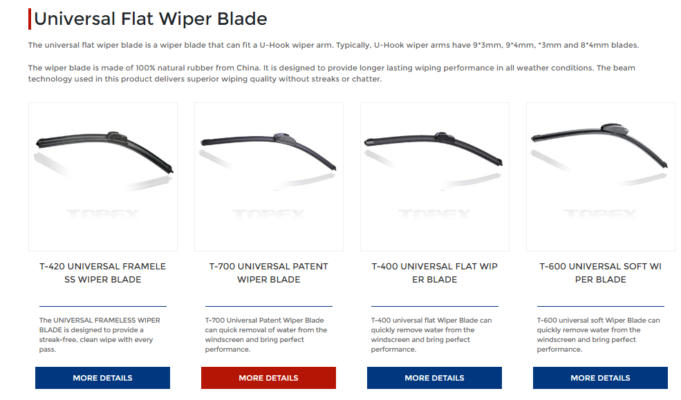 Universal Flat Wiper Blade