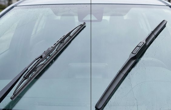 Side-by-side comparison of Toyota OEM and quality aftermarket wiper blades