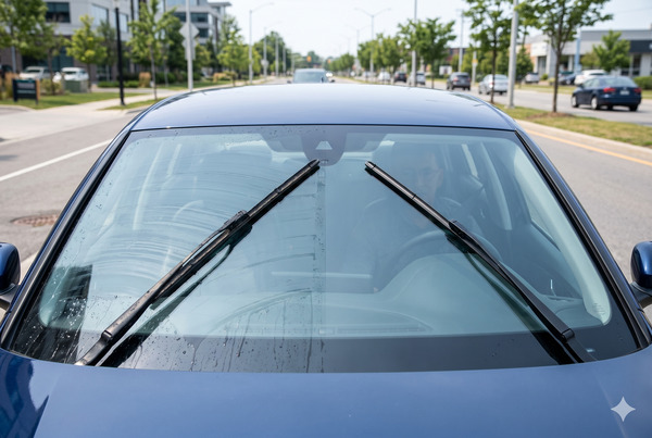 Clear visual comparison between cheap budget wiper blades and premium quality ones