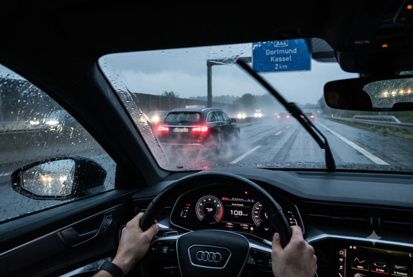 Dynamic heavy rain highway test showing top-performing wiper blades