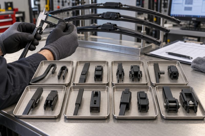 Common wiper blade connectors and adapters compared for accurate identification, secure installation, and vehicle-specific fitment.