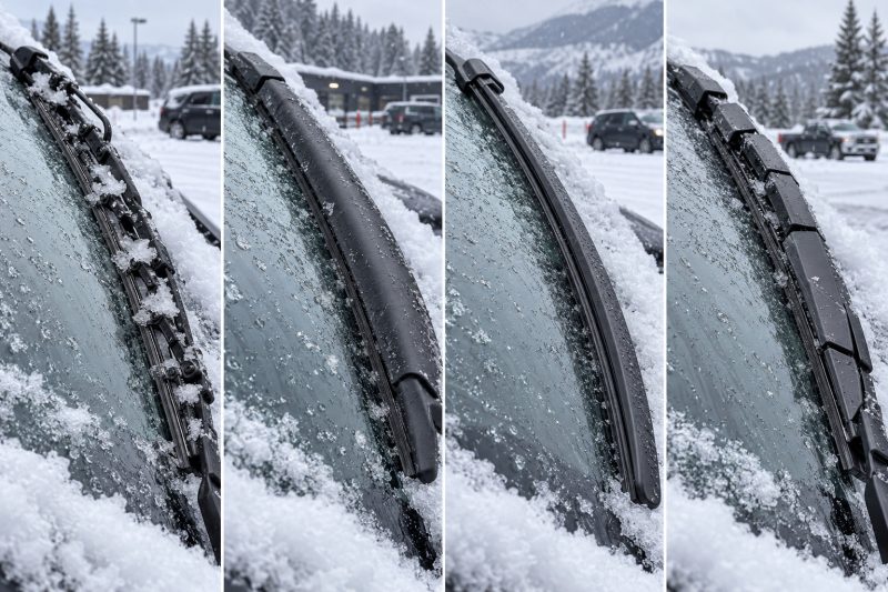 Winter, beam, hybrid, and conventional wiper blades compared for snow, ice, and cold-weather performance.
