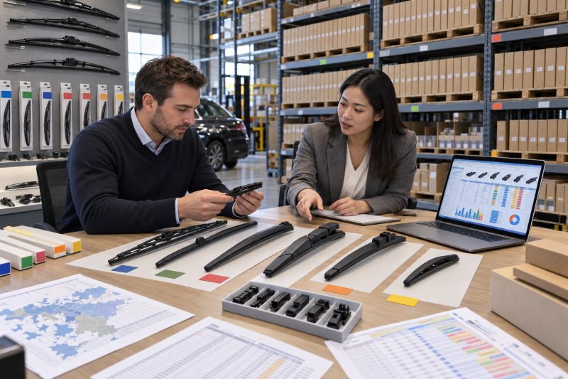 Wholesale buyer planning a profitable wiper blade assortment based on local vehicles, fitment coverage, price tiers, and SKU performance.